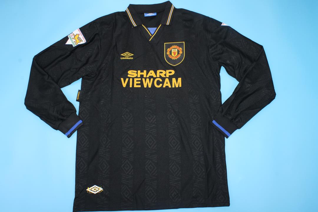 AAA Quality Manchester Utd 93/94 Away Black Long Jersey